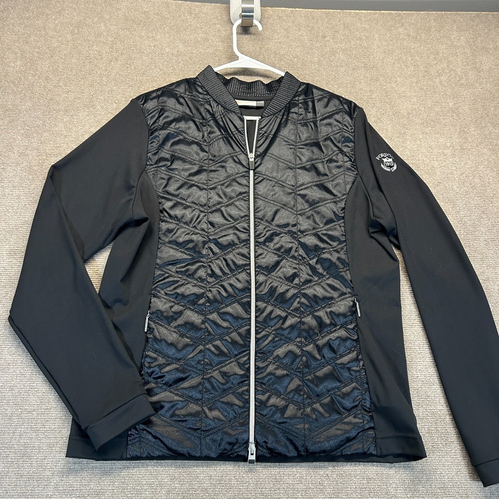 KJUS Retention Jacket Women's XL Full Zip Mixed Fabric Forsth Country Club Golf